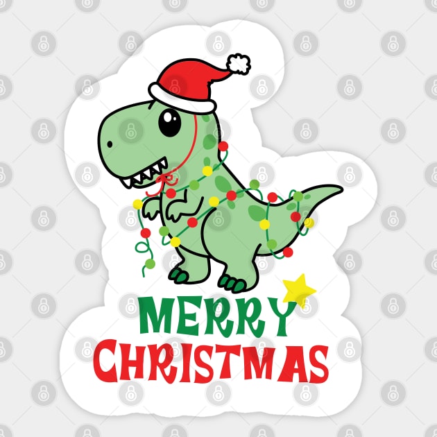 Merry Christmas TRex! Sticker by SocietyTwentyThree